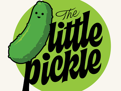 The Little Pickle 1970s 70s branding cafe chicago identity logo mark pickle restaurant script vintage
