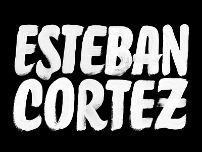 Esteban Cortez branding brush casual lettering logo logotype script sign painter texture type