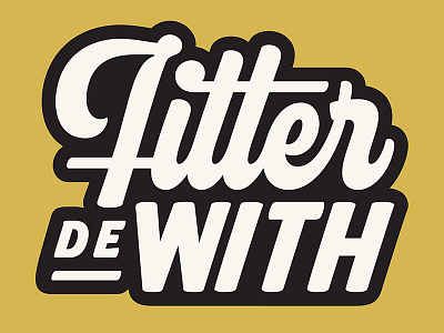 Fitter de With brand branding lettering logo logotype mark script