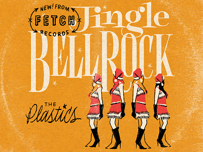Jingle Bell Rock! 60s christmas holiday illustration lettering mean girls music plastics record vintage