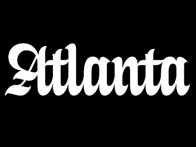 Atlanta atlanta blackletter bold custom fraktur juicy lettering logotype parallel script type