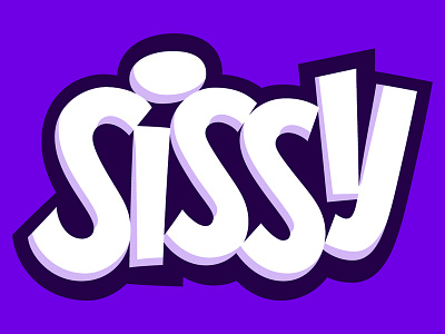 Sissy brush expressive gay lettering lgbtq outline queer sans shadow sign painter sissy type typography