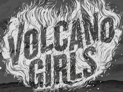 Volcano Girls branding lettering logo typography