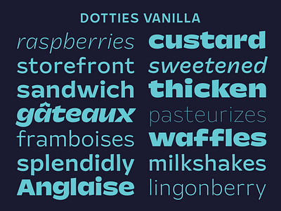 Dotties Vanilla dotted dotties font font design ice cream lost type sign painting type typeface design typography vanilla