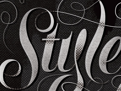 Sneaky peek! halftone lettering script spencerian type typography