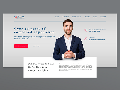 Sharma Lawyers | Website UI