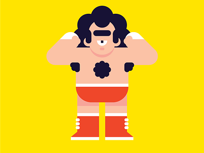 Jimmy "Colossus" Clemmons. behemoth body hair champion character character design colossus vectordailies wrestler wrestling