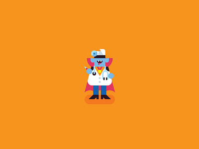 L'il Dr. Acula. character design doctor dracula flat halloween vector