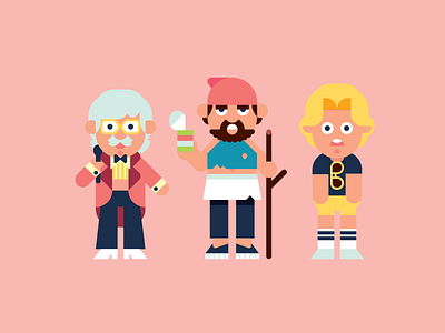 Walla Walla Hoo. character design vector wet hot american summer