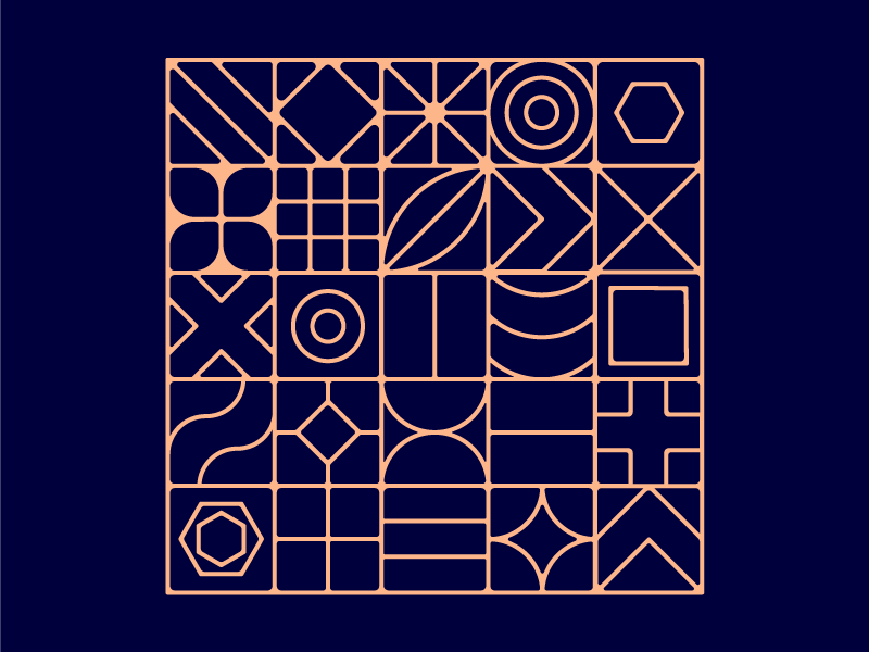 Shapes. vector grid pattern shapes illustration