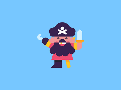 Arrr. character design illustration pirate vector