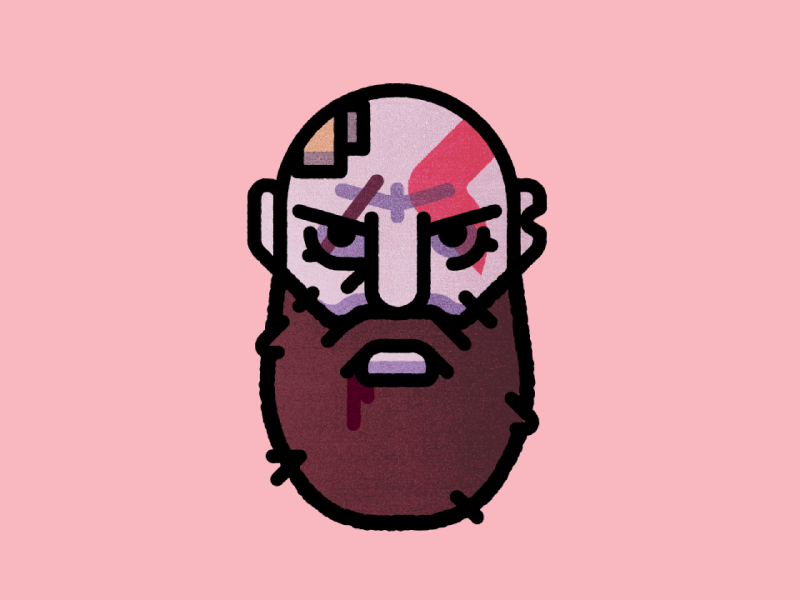 "BOY." illustration portrait kratos ps4 video game god of war