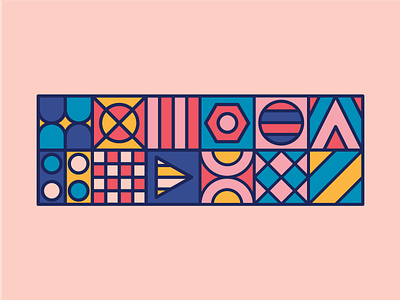 Tapestry. abstract flat illustration pattern shapes