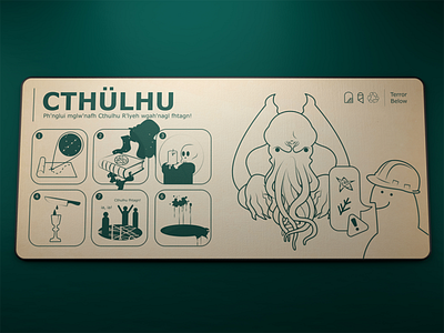 Build your Cthulhu! Deskmat design graphic design illustration vector