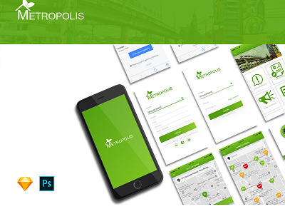 Metropolis app design ui ux web