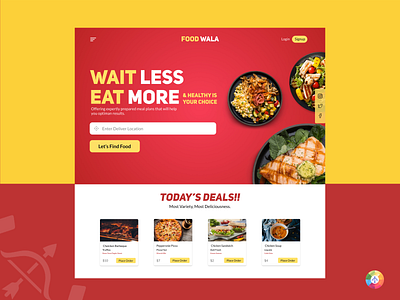 Food Wala Food Order Website branding design foodorderwebsite foodwebsite ui uiux uiuxdesign ux websitedesign