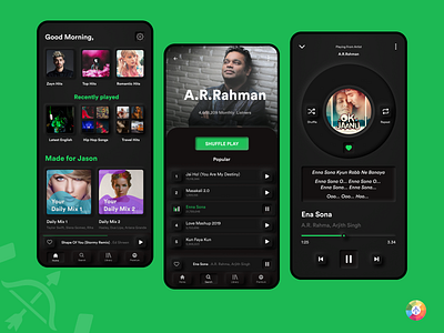 Spotify Redesign with Neumorphism