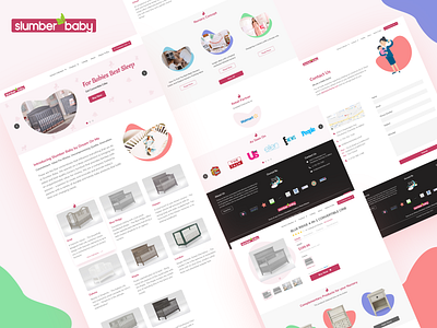 Slumberbaby - Website Redesign babyproduct babywebsite design ecommerce ecommercewebsite illustration slumberbaby ui uidesign uiux ux website website design