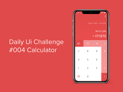 Daily UI Challenge #004 Calculator