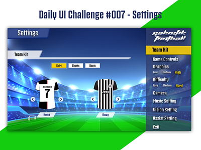 Daily UI  Challenge #007 - Settings