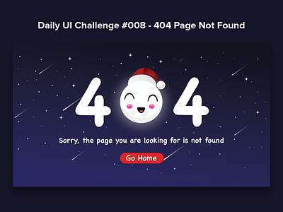 Daily UI Challenge #008 - 404 Page Not Found