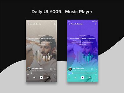 Daily UI Challenge #009 - Music Player app branding daily ui dailychallenge dailyuichallenge design music player ui uiux ux