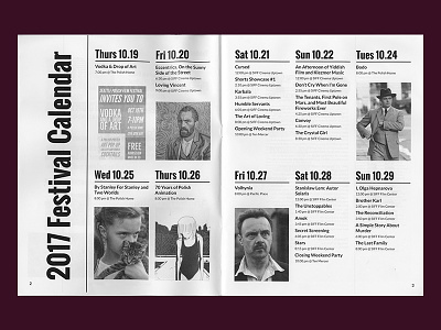 Seattle Polish Film Festival Program TOC editorial design: film film festival layout print print program techno toc typography