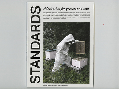 STANDARDS Magazine Cover art directions beekeeping layout magazine magazine cover typography