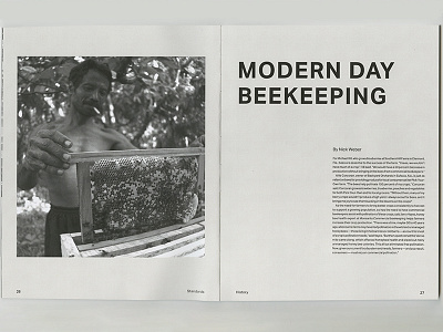 STANDARDS Article Spread article article layout beekeeping layout magazine magazine layout spread typographic typographic layout typography