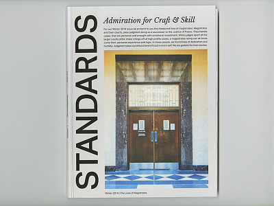 STANDARDS Magazine Cover cover graphic design layout magazine magazine cover magistrates