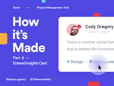 Sonar Project Management Tool - Entered Insights Card