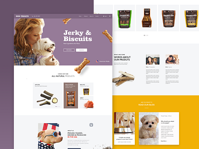 Dog Treats dog dogs food home page homepage landing page principles product design tips ui ui design ui designer ux ux design ux designer uxui web design website website design websites