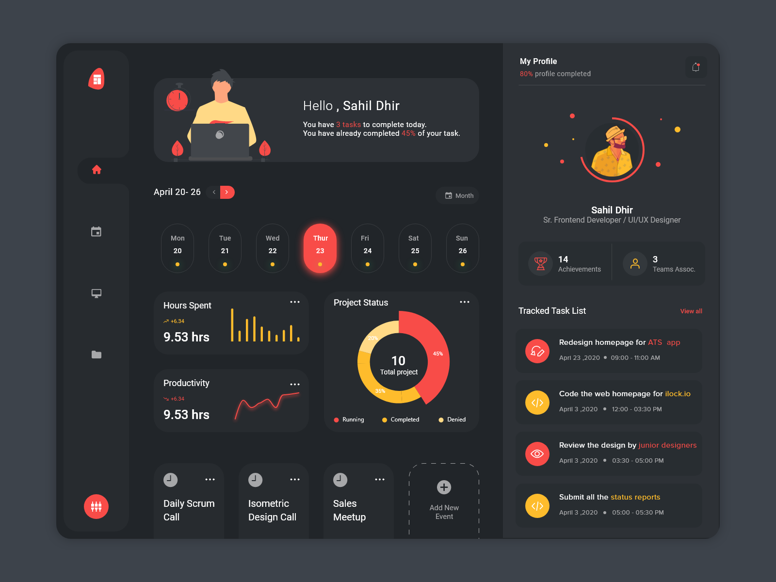Dashboard (Project Managment Tool) by sahil dhir on Dribbble