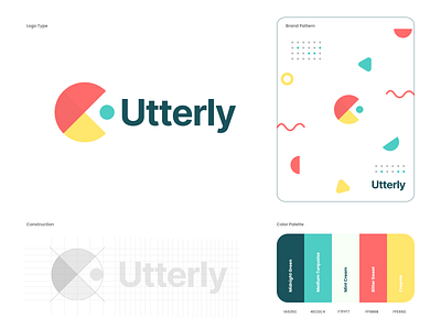 Utterly Branding brand design branding color color palette colorful draw idea illustraion leaderboard logo logodesign logos logotype marketing pencil art sketch typogaphy ui ux vector