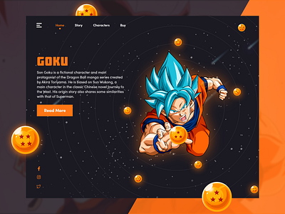 Dragon ball Z Concept aniamted gif animation artboard artist artwork cartoon concepts dragonball game goku illustraion landing design landingpage popular round shape shenron solar system uidesign uxui