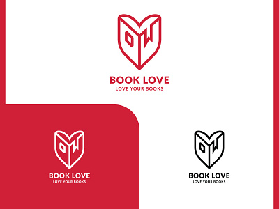 Book Heart Logo Design