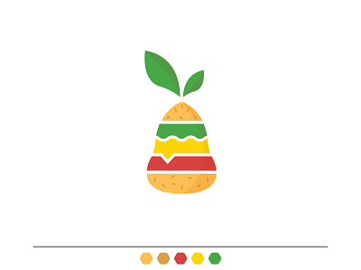 Pear Burger Logo branding branding design burger colorful concept creative design detailed fast food fruit logo logo design logos pear vector