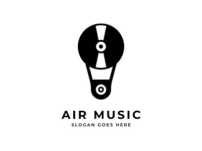 Hot Air Balloon Music Logo Design