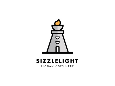 Flame Lighthouse Logo Design