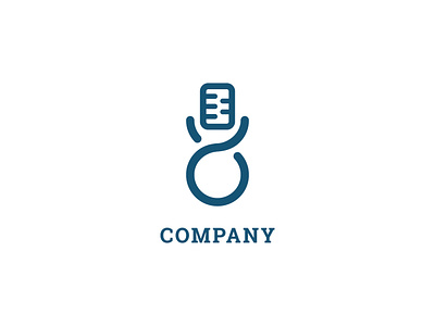 Microphone Music Loop Logo Design