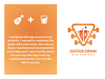 Guitar Drink Logo Design