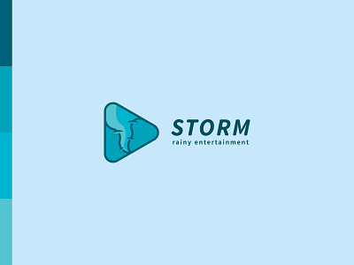 Play Button + Storm Logo Design