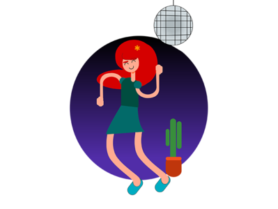 The girl and her cactus friend. design illustration illustrator minimal photoshop vector