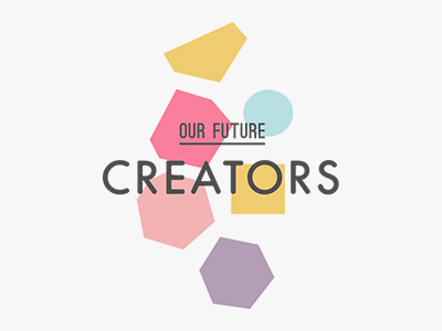 our future creators geometric logo minimal pink rounded simple wolverhampton yellow
