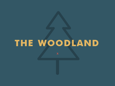 The Woodland dark flat icon logo minimal simple woodland