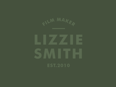 Lizzie Smith logo mark modern retro simple vintage