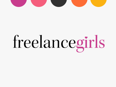 Freelance Girls 2 feminine freelance girls girly logo modern purple type