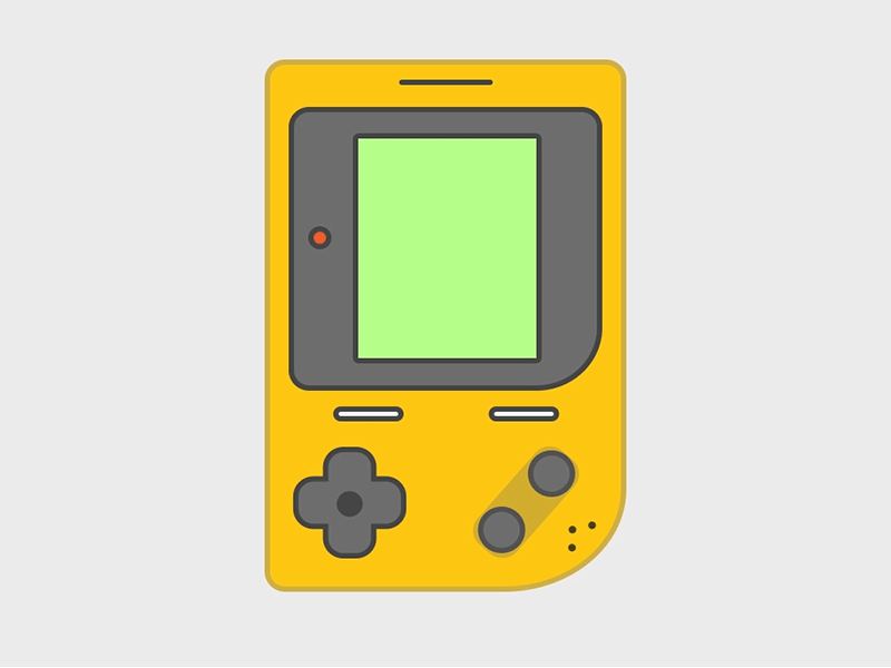 Gameboy animation animation 2d flat flatdesign illustration