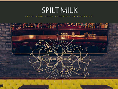 Spilt Milk bars chicago cocktail hospitality squarespace web design