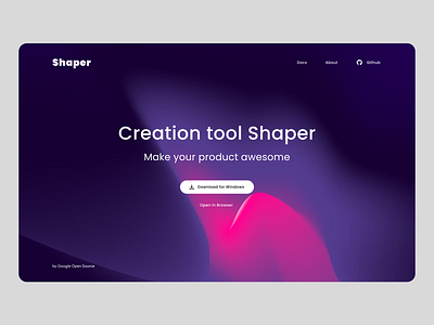Shaper clean clean website product design typography ui user experience ux web website